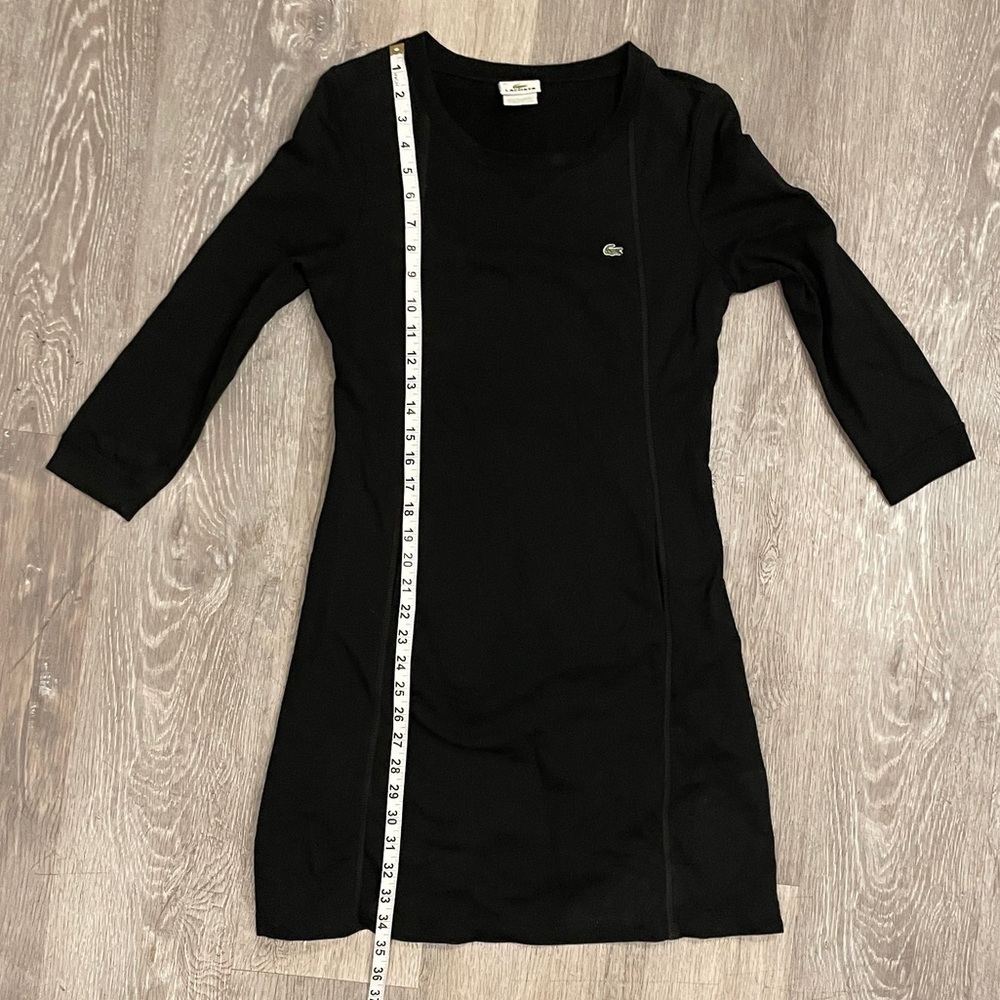 🐊 Lacoste Black Long-Sleeve Dress (Size 42 / M-L) - Picture 7 of 7